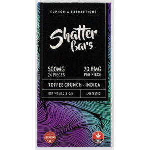 500 mg thc toffee crunch shatter bar