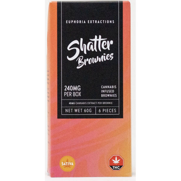 240mg shatter brownies package front
