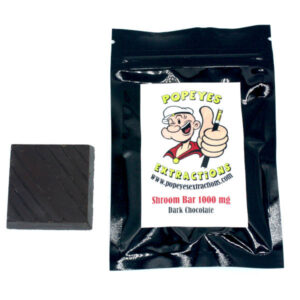 popeyes extractions 1000 mg mini shrrom bar in dark chocolate packaging with product