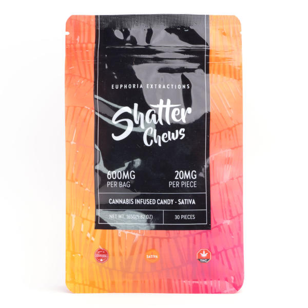 shatter chews sativa 600mg packaging