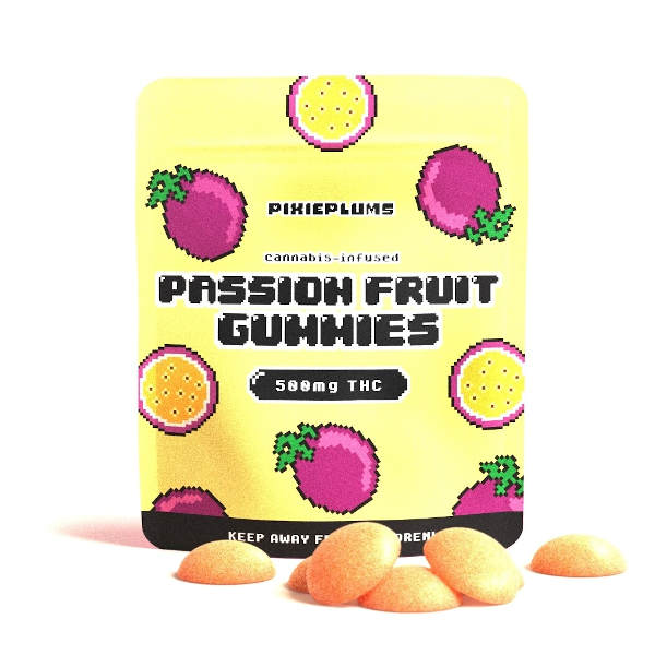 package of pixieplums passion fruit gummies