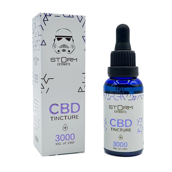 storm extracts 3000mg cbd tincture packaging and bottle