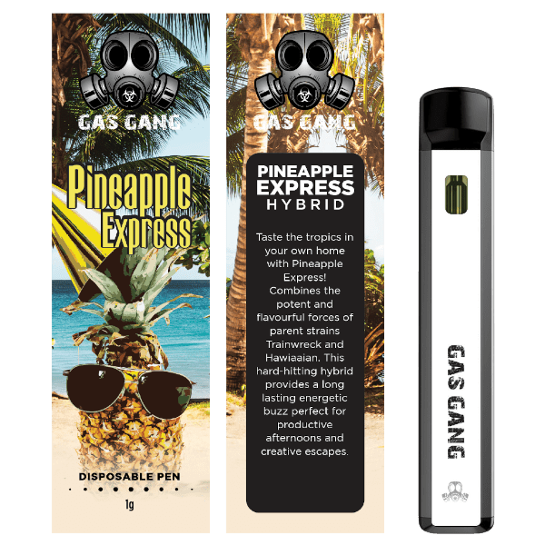 gas gang pineapple express vape pen and packaging