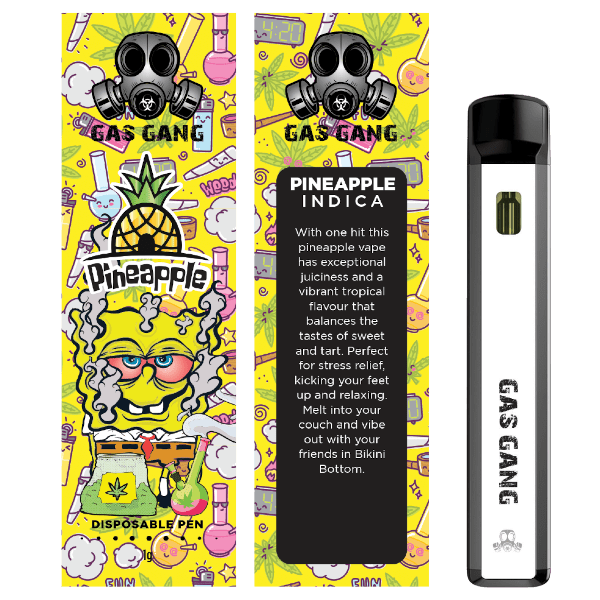 gas gang pineapple vape pen and packaging