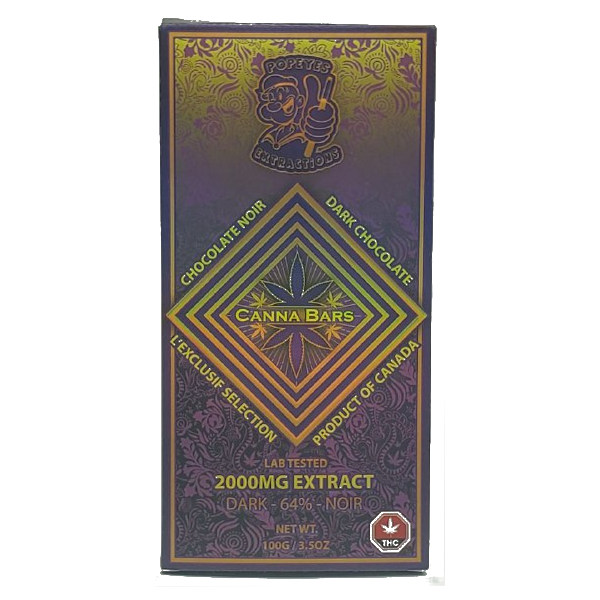 popeyes extractions 2000mg thc dark chocolate package
